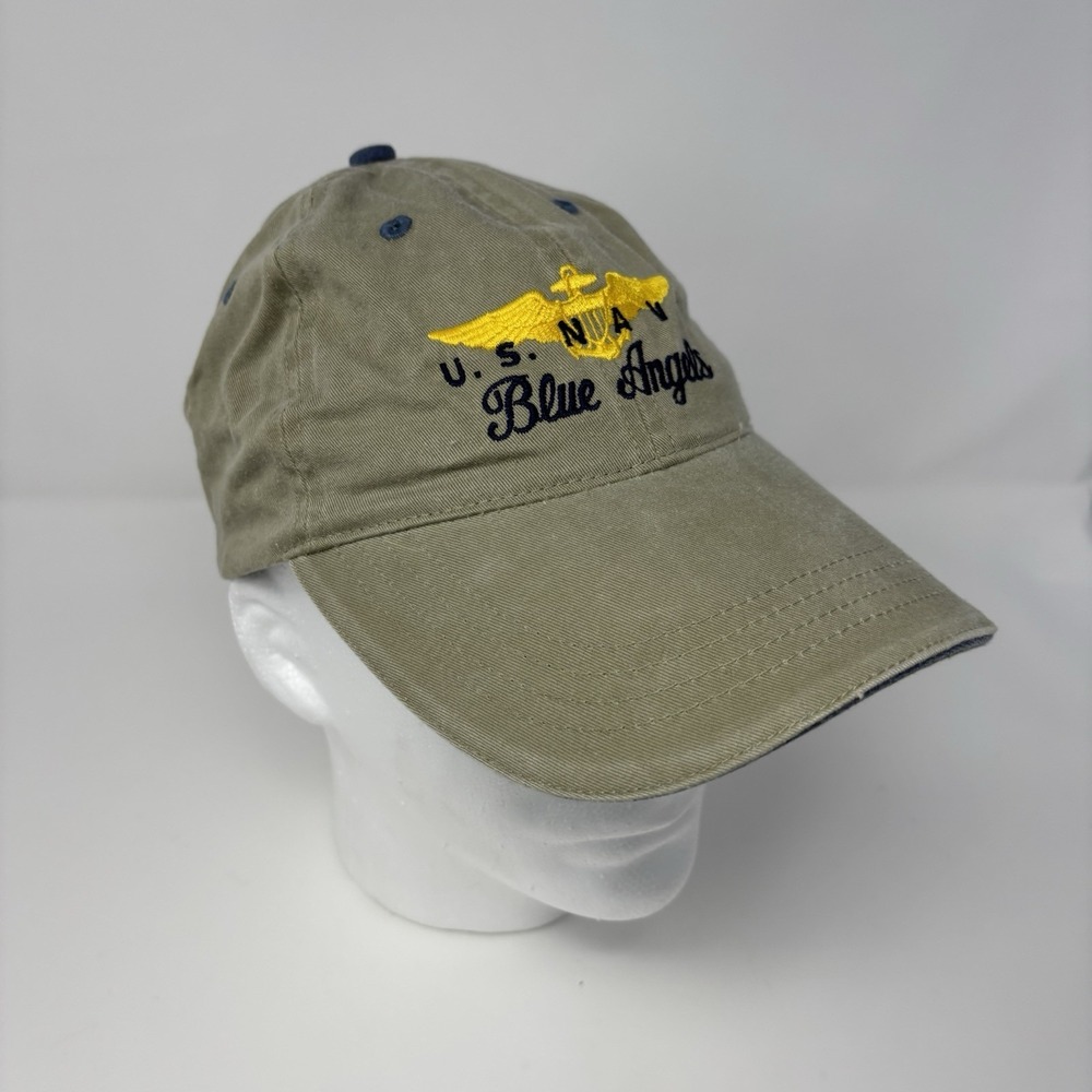 Otto US Navy Blue Angels Adjustable Baseball Cap Hat Beige‎